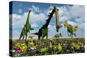 A Conceptual Dinosaur Garden-null-Stretched Canvas