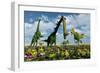 A Conceptual Dinosaur Garden-null-Framed Art Print