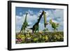 A Conceptual Dinosaur Garden-null-Framed Art Print