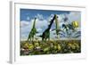 A Conceptual Dinosaur Garden-null-Framed Art Print