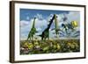 A Conceptual Dinosaur Garden-null-Framed Art Print