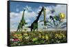 A Conceptual Dinosaur Garden-null-Framed Stretched Canvas