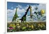 A Conceptual Dinosaur Garden-null-Framed Art Print