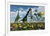 A Conceptual Dinosaur Garden-null-Framed Art Print