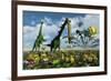 A Conceptual Dinosaur Garden-null-Framed Art Print