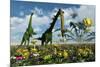 A Conceptual Dinosaur Garden-null-Mounted Art Print