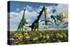 A Conceptual Dinosaur Garden-null-Stretched Canvas