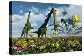 A Conceptual Dinosaur Garden-null-Stretched Canvas