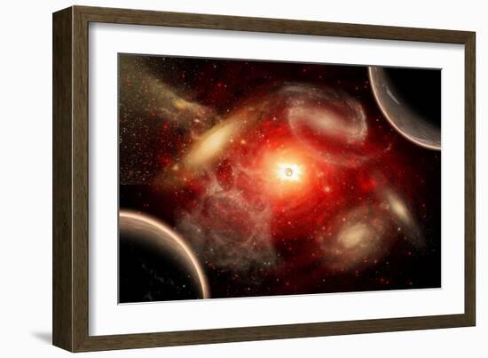 A Conceptual View of Part of Our Vast Universe-null-Framed Premium Giclee Print