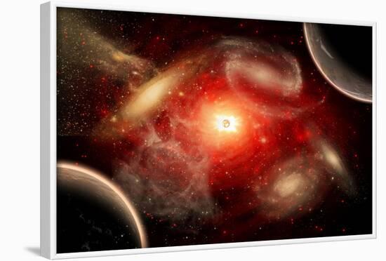 A Conceptual View of Part of Our Vast Universe-null-Framed Art Print