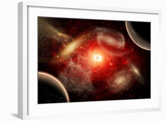 A Conceptual View of Part of Our Vast Universe-null-Framed Art Print