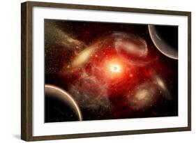 A Conceptual View of Part of Our Vast Universe-null-Framed Art Print