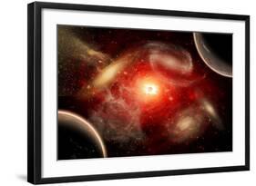 A Conceptual View of Part of Our Vast Universe-null-Framed Art Print