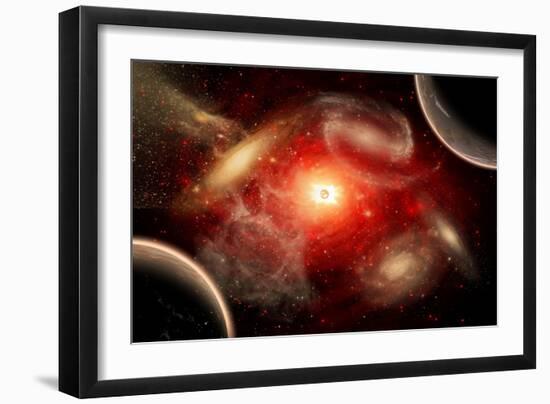 A Conceptual View of Part of Our Vast Universe-null-Framed Art Print