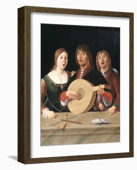 A concert, ca.1485-95-Lorenzo Costa-Framed Giclee Print