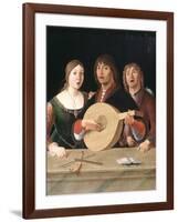 A concert, ca.1485-95-Lorenzo Costa-Framed Giclee Print