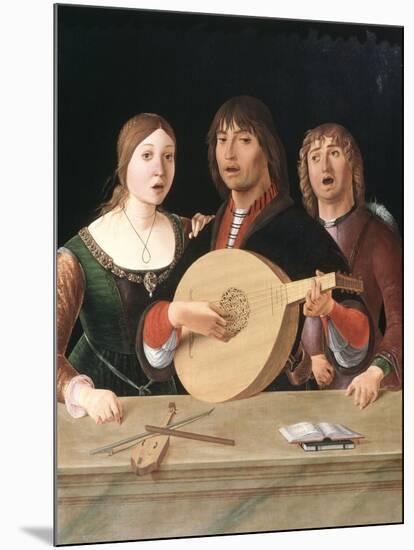 A concert, ca.1485-95-Lorenzo Costa-Mounted Giclee Print