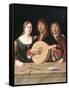 A concert, ca.1485-95-Lorenzo Costa-Framed Stretched Canvas