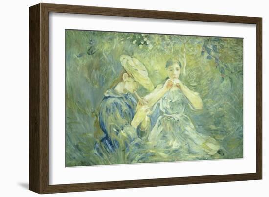 A Concert in the Garden, 1890-Berthe Morisot-Framed Giclee Print