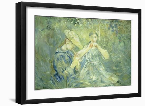 A Concert in the Garden, 1890-Berthe Morisot-Framed Giclee Print