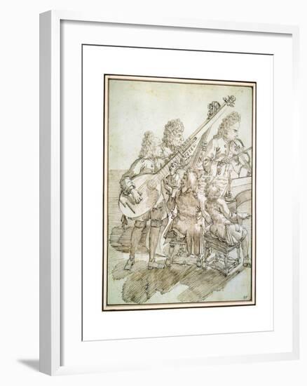 A Concert, Late 17th or 18th Century-Pier Leone Ghezzi-Framed Giclee Print