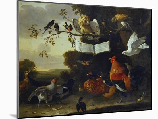 A Concert of Birds-Melchior de Hondecoeter-Mounted Giclee Print