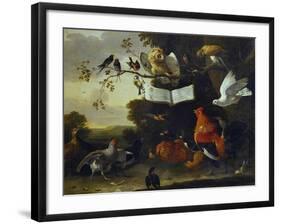 A Concert of Birds-Melchior de Hondecoeter-Framed Giclee Print