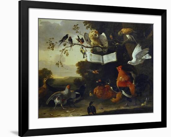 A Concert of Birds-Melchior de Hondecoeter-Framed Giclee Print