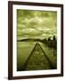 A Concrete Jetty on Water under a Stormy Sky-Cristina Carra Caso-Framed Photographic Print