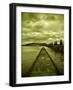 A Concrete Jetty on Water under a Stormy Sky-Cristina Carra Caso-Framed Photographic Print