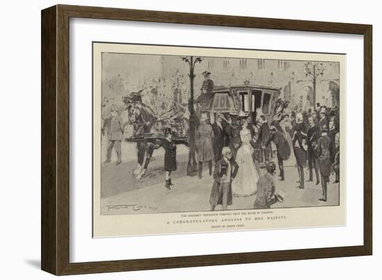 A Congratulatory Address to Her Majesty-Frank Craig-Framed Giclee Print