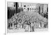 A Congregation Faces the Holy Kaaba in Mecca's Mosque, Saudi Arabia, 1922-null-Framed Giclee Print