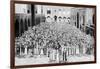 A Congregation Faces the Holy Kaaba in Mecca's Mosque, Saudi Arabia, 1922-null-Framed Giclee Print