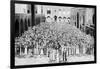 A Congregation Faces the Holy Kaaba in Mecca's Mosque, Saudi Arabia, 1922-null-Framed Giclee Print