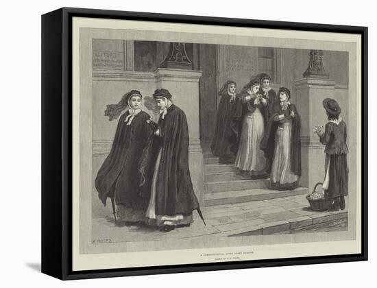 A Constitutional after Night Nursing-Edmund Richard White-Framed Stretched Canvas