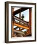 A Construction Worker Stands on a Steel Beam While Working on a High Rise Building-null-Framed Photographic Print