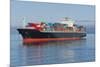 A Container Ship Anchored in a Harbour.-Gary Blakeley-Mounted Photographic Print