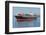 A Container Ship Anchored in a Harbour.-Gary Blakeley-Framed Photographic Print