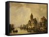 A Continental River Town, 1856-Leon Bakst-Framed Stretched Canvas