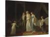 A convalescent mother cared for by her children-Constance Marie Charpentier-Stretched Canvas