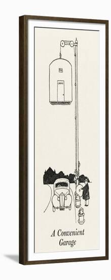 A Convenient Garage-William Heath Robinson-Framed Art Print