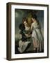 A Conversation Between Girls, or Two Girls with Their Black Servant, 1770-Joseph Wright of Derby-Framed Giclee Print