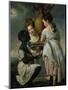 A Conversation Between Girls, or Two Girls with Their Black Servant, 1770-Joseph Wright of Derby-Mounted Giclee Print