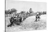A Convoy of Wagons, South America, 1895-null-Stretched Canvas