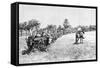 A Convoy of Wagons, South America, 1895-null-Framed Stretched Canvas
