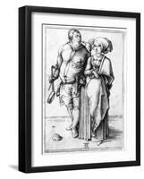 A Cook and His Wife, C.1496-Albrecht Dürer-Framed Giclee Print