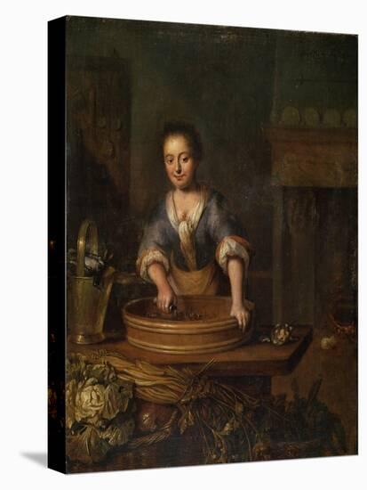 A Cook, Dutch Painting of 18th Century-Louis De Moni-Stretched Canvas