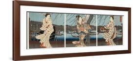 A Cool Summer Evening at Ryogoku, 1848-51-Utagawa Hiroshige-Framed Giclee Print