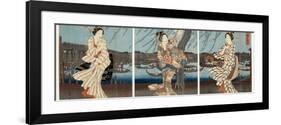 A Cool Summer Evening at Ryogoku, 1848-51-Utagawa Hiroshige-Framed Giclee Print