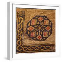 A Coptic Textile Fragment Containing a Medallion with a Corner Border-null-Framed Giclee Print